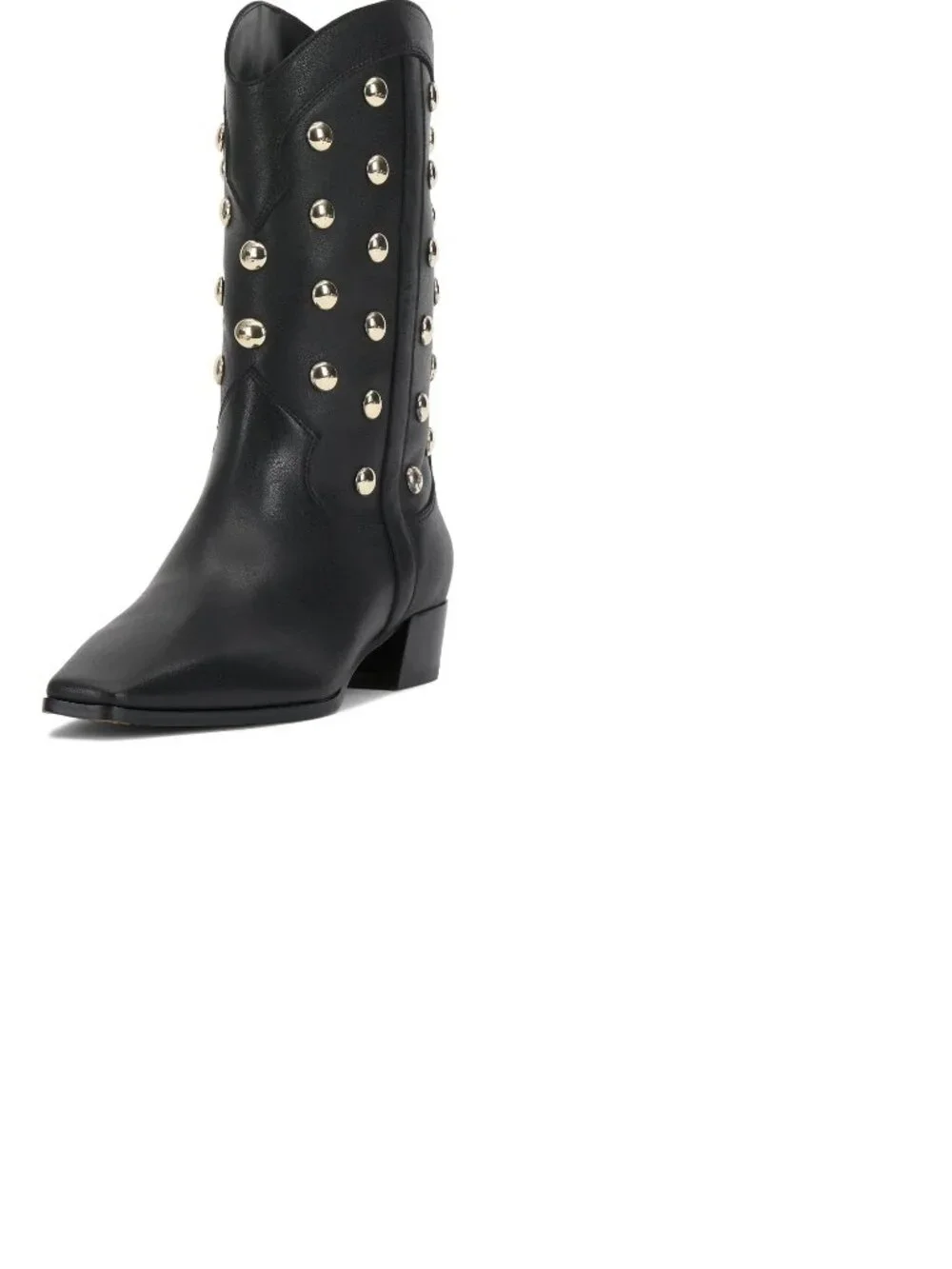 Vince Camuto Prilie Western Boot in Black Leather Size 8.5